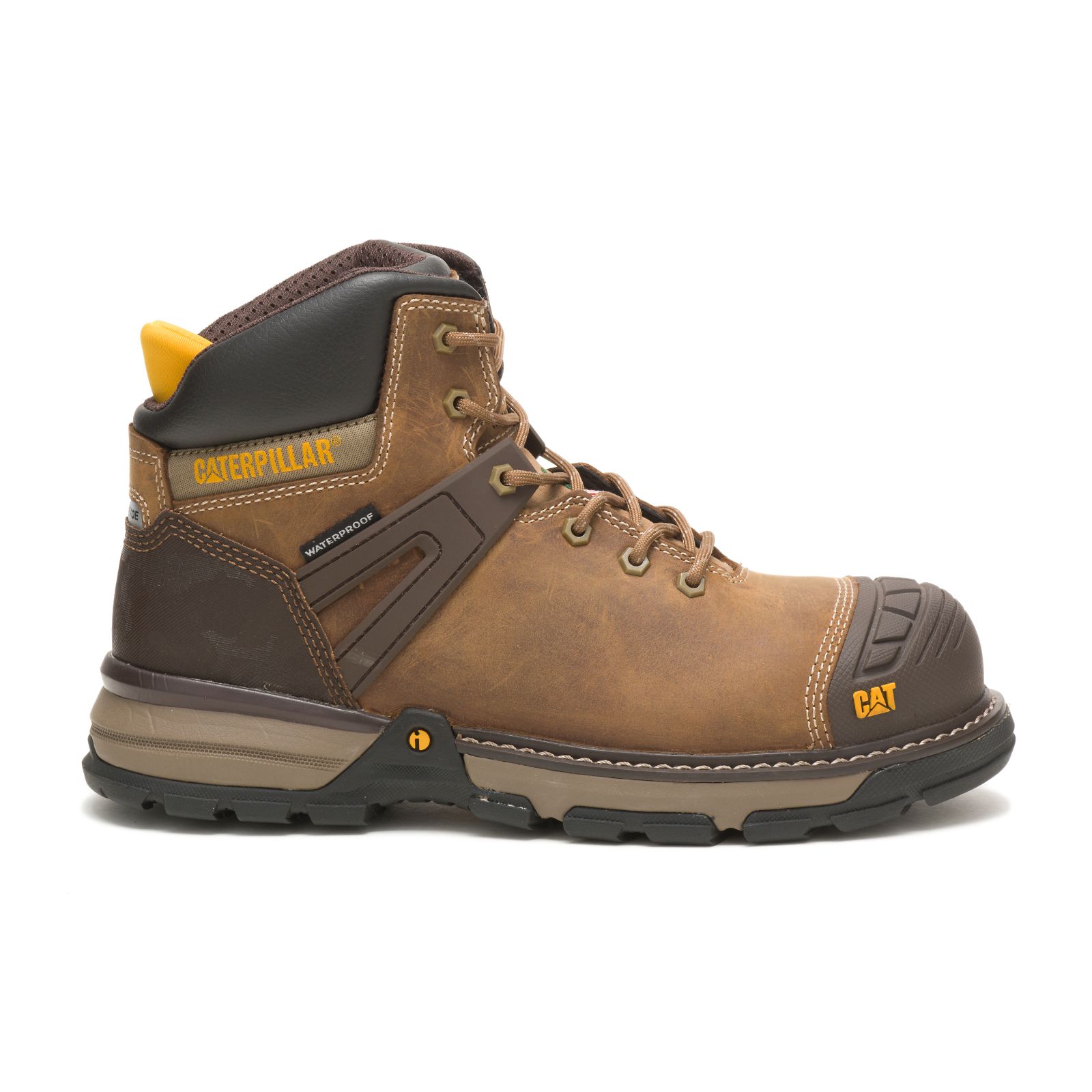 Caterpillar Boots Lahore - Caterpillar Excavator Superlite Waterproof Nano Toe Csa Mens Work Boots Brown (906473-HMG)